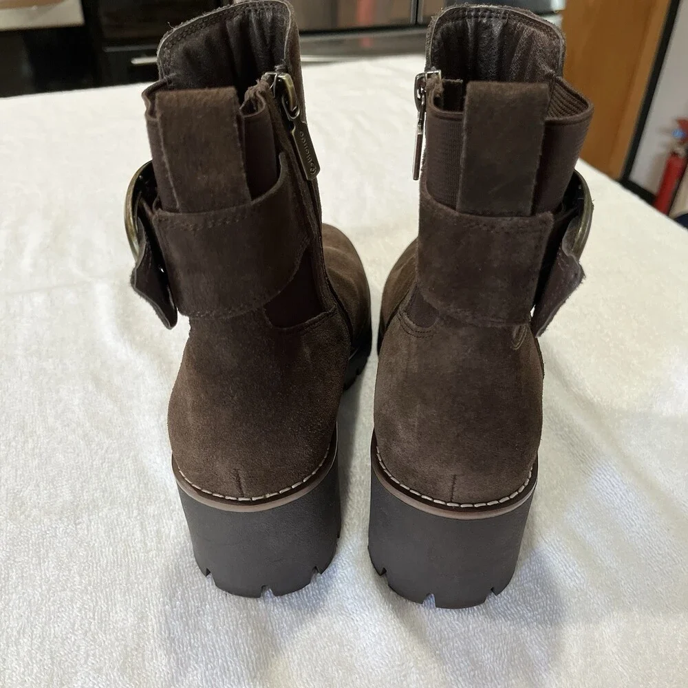 Blondo Women’s Dahlia Brown Suede Chelsea Boot‎ Lug Sole Waterproof Grunge 5.5